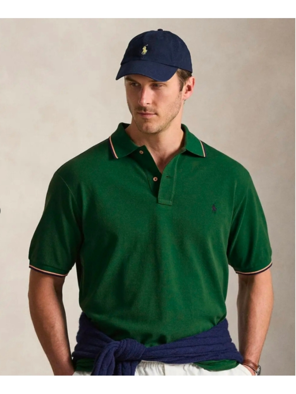 Polo Ralph Lauren Mens Green Mesh Polo Shirt Size 4XB NWT